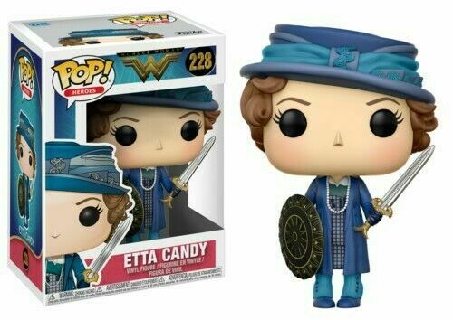 Funko POP! Heroes: Wonder Woman ETTA CANDY Figure #228 DAMAGE BOX