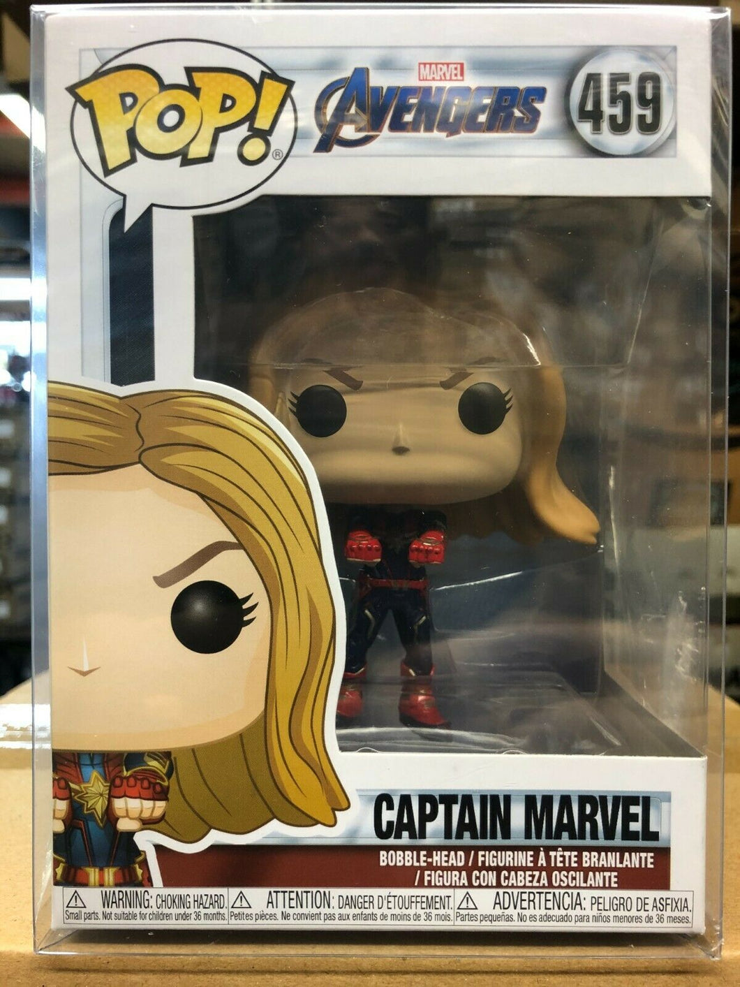 Funko POP! Marvel: Avengers Endgame CAPTAlN MARVEL Figure #459 DAMAGE BOX