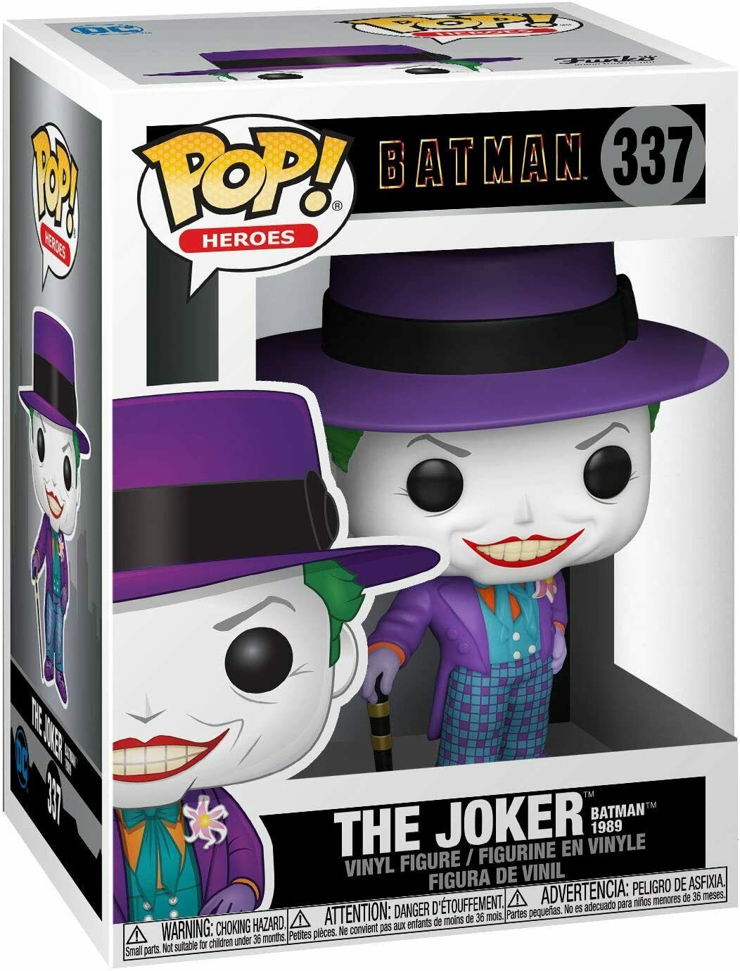 Funko POP! Heroes: Batman THE JOKER Figure #337 DAMAGE BOX