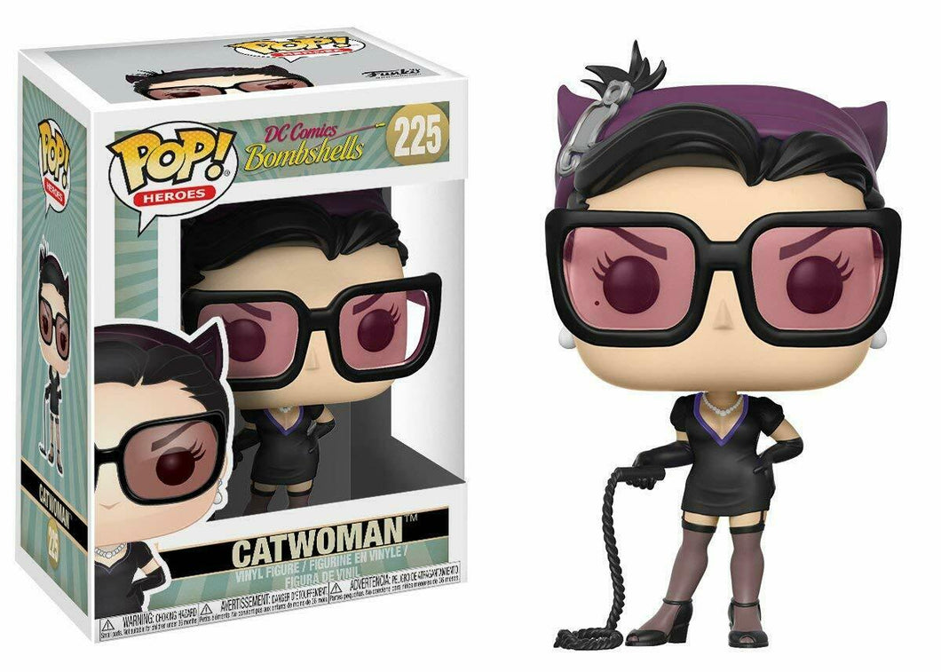 Funko POP! Heroes: DC Comics Bombshells CATWOMAN Figure #225 w/ Protector