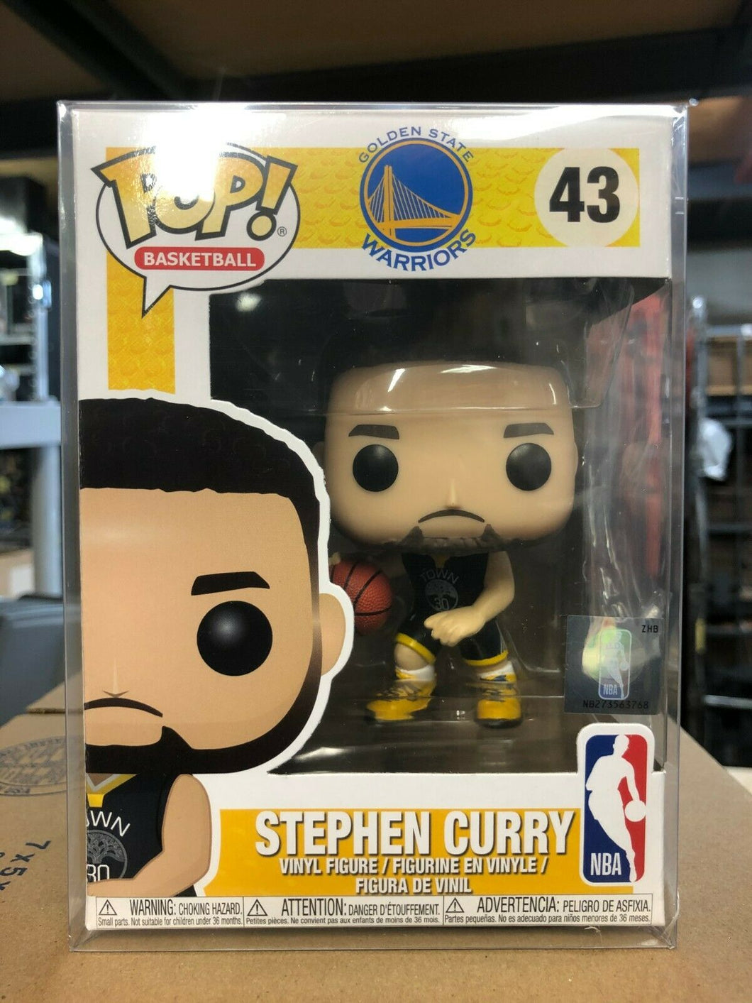 Funko NBA Golden State Warriors POP Basketball Stephen Curry Vinyl Figure  19 White Jersey - ToyWiz