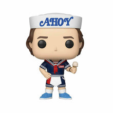 Load image into Gallery viewer, Funko POP! TV: Stranger Things STEVE w/ Hat &amp; Ice Cream Figure #803 w/ Protector