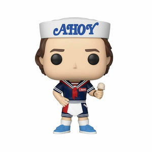 Funko POP! TV: Stranger Things STEVE w/ Hat & Ice Cream Figure #803 w/ Protector