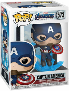 Funko POP! Marvel: Avengers Endgame CAPTAIN AMERICA Figure #573 w/ Protector