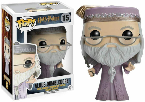 Funko Pop! Movies Harry Potter Dumbledore With Wand Figure w/ Protector
