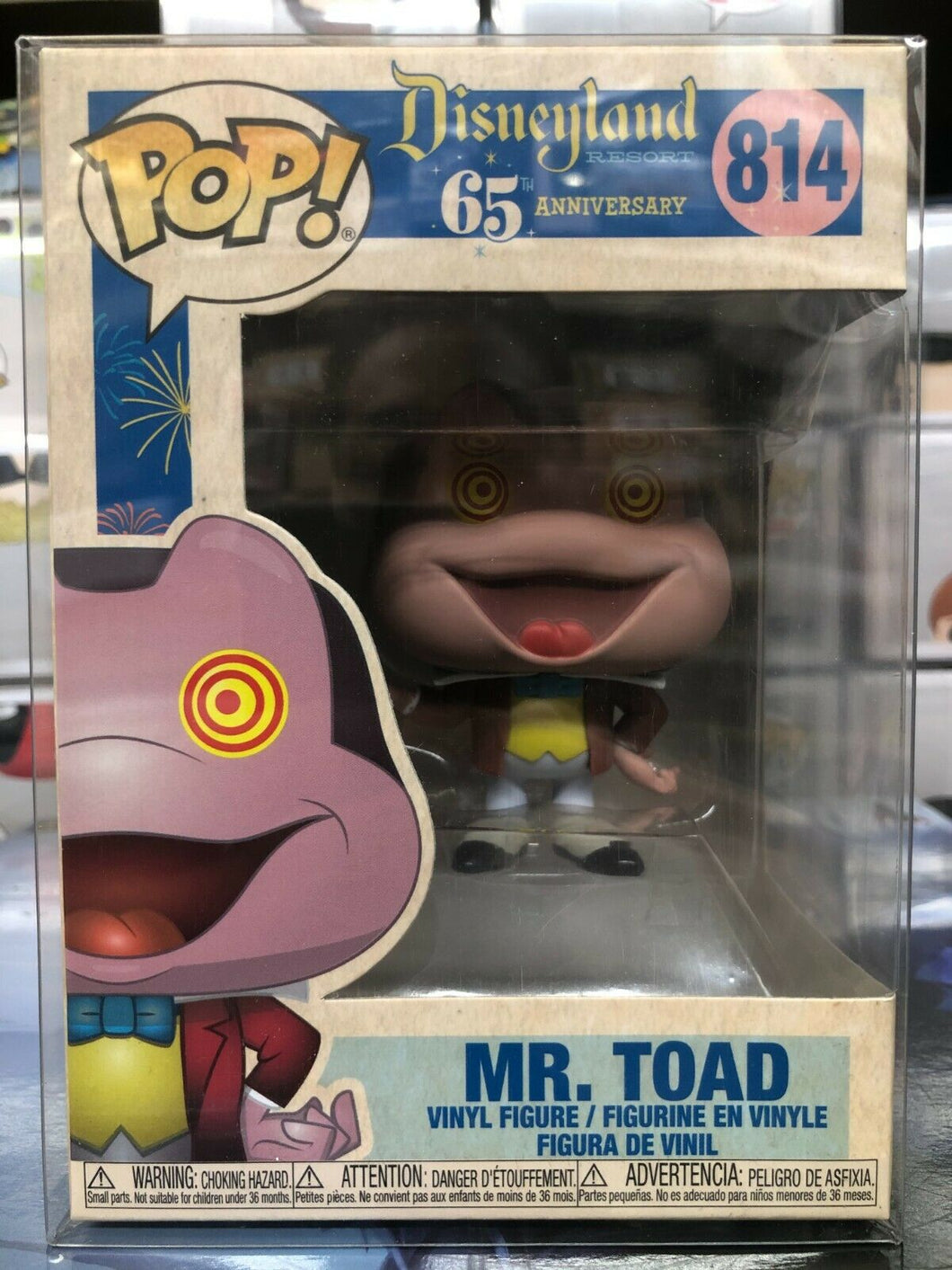 Funko Pop! Disneyland Resort 65th Anniversary Mr. TOAD Figure #814 w/ Protector