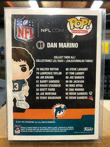 Funko Pop! NFL Legends DAN MARINO Miami Dolphins Figure #91 w/ Protector