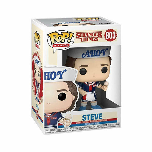 Funko POP! TV: Stranger Things STEVE w/ Hat & Ice Cream Figure #803 w/ Protector