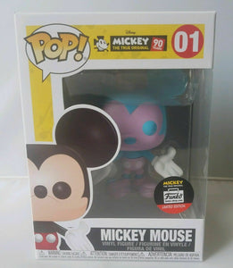 FUNKO POP! DISNEY MICKEY MOUSE BLUE & PURPLE 90TH # 01 SHOP EDITION w/ Protector