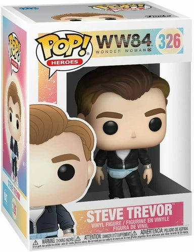Funko - POP Heroes: Wonder Woman 1984 - Steve Trevor (80s)w/ Protector