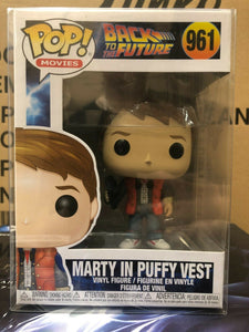 Funko POP! Movies: Back To The Future MARTY in PUFFY VEST #961 w/ Protector