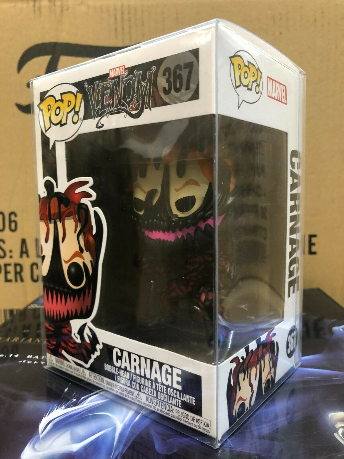 Funko POP! Marvel Venom CARNAGE Figure #367 w/ Protector – Toystops