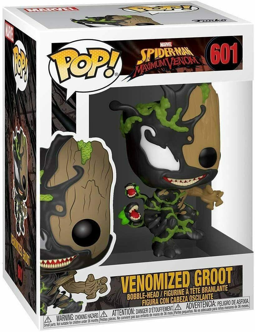 Funko POP! Marvel: Spiderman VENOMIZED GROOT Figure #601 w/ Protector