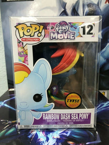 Funko POP! My Little Pony RAINBOW DASH SEA PONY Glitter Chase #12 w/ Protector