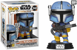 Funko POP! Star Wars HEAVY INFANTRY MANDALORIAN Figure #348 w/ Protector
