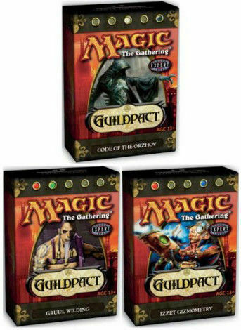 2006 Magic The Gathering GUILDPACT Complete Set of 3 Theme Decks