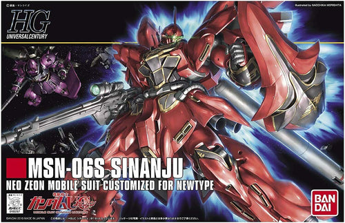 Model_kits Bandai HGUC 116 GUNDAM MSN-06S SINANJU 1/144 scale kit SB