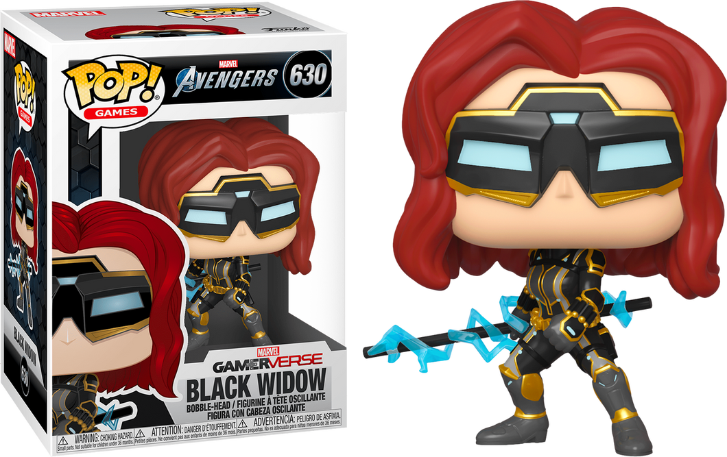 Funko POP! Marvel: Avengers Game BLACK WIDOW Stark Tech Suit #630 w/ Protector