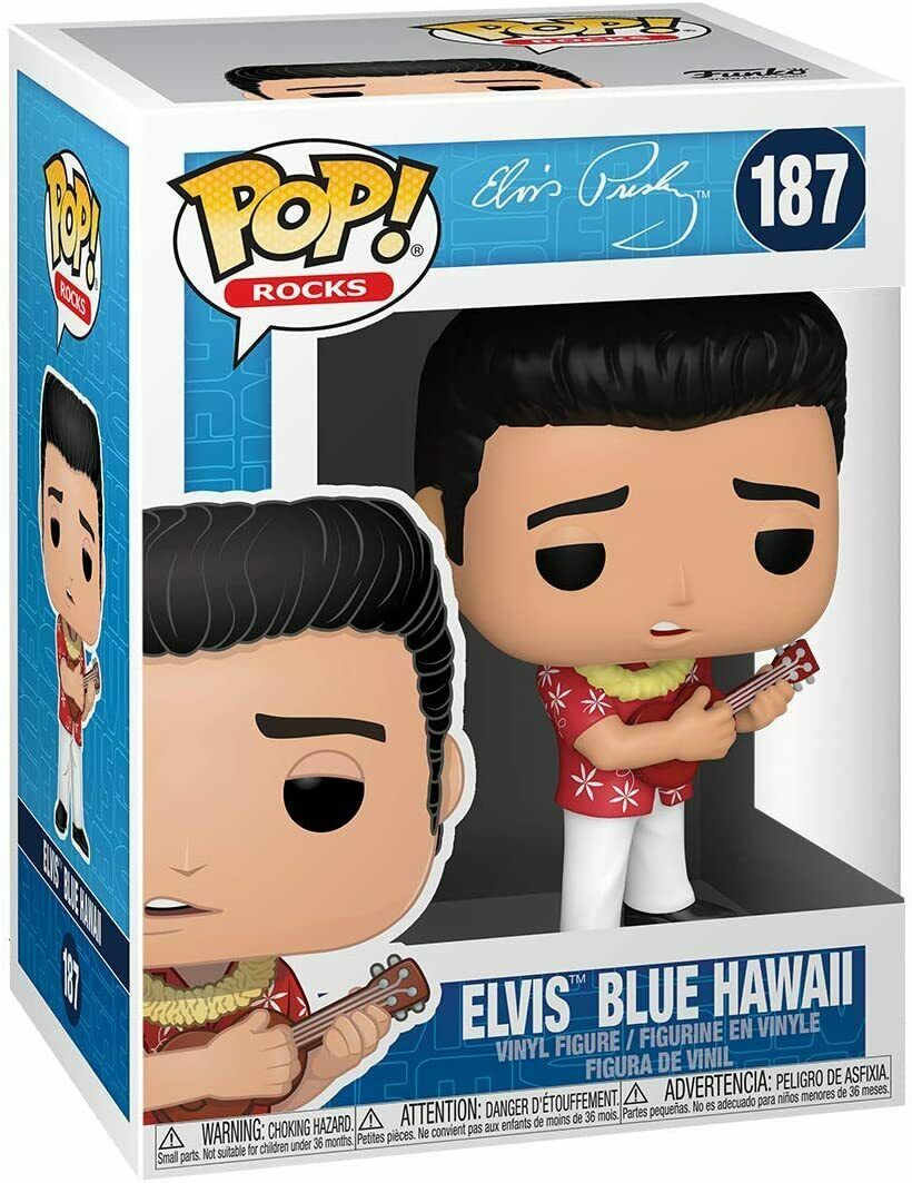 Funko Pop Rocks: Elvis Presley - Elvis Blue Hawaii Figure #40139 w/ Protector