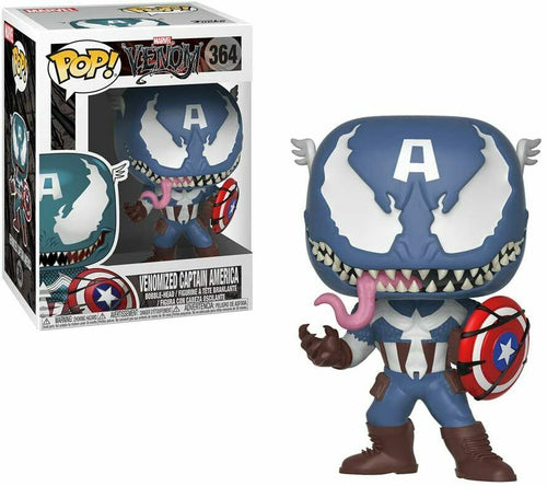 Funko Pop Marvel 32686 Venomized Captain America Vinyl Figure 364 w/ Protector