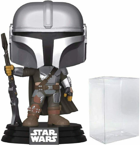 Funko POP! Star Wars The Mandalorian Vinyl Figure #345 New Armor w/ Protector