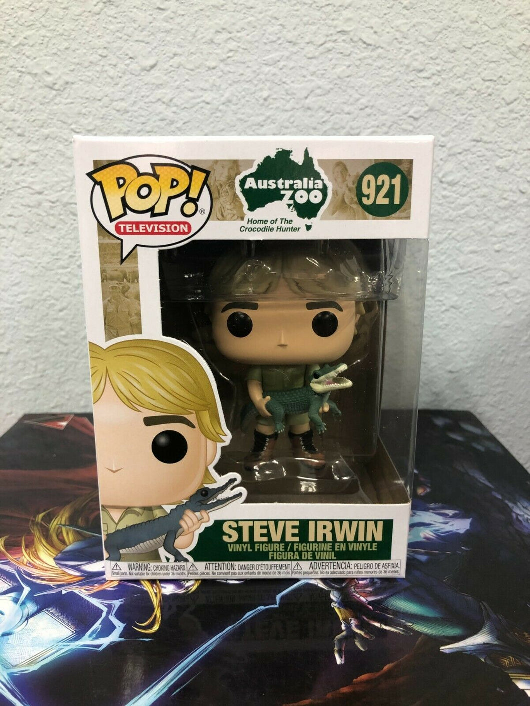 Funko POP! TV:  Australia Zoo STEVE IRWIN Figure #921 w/ Protector