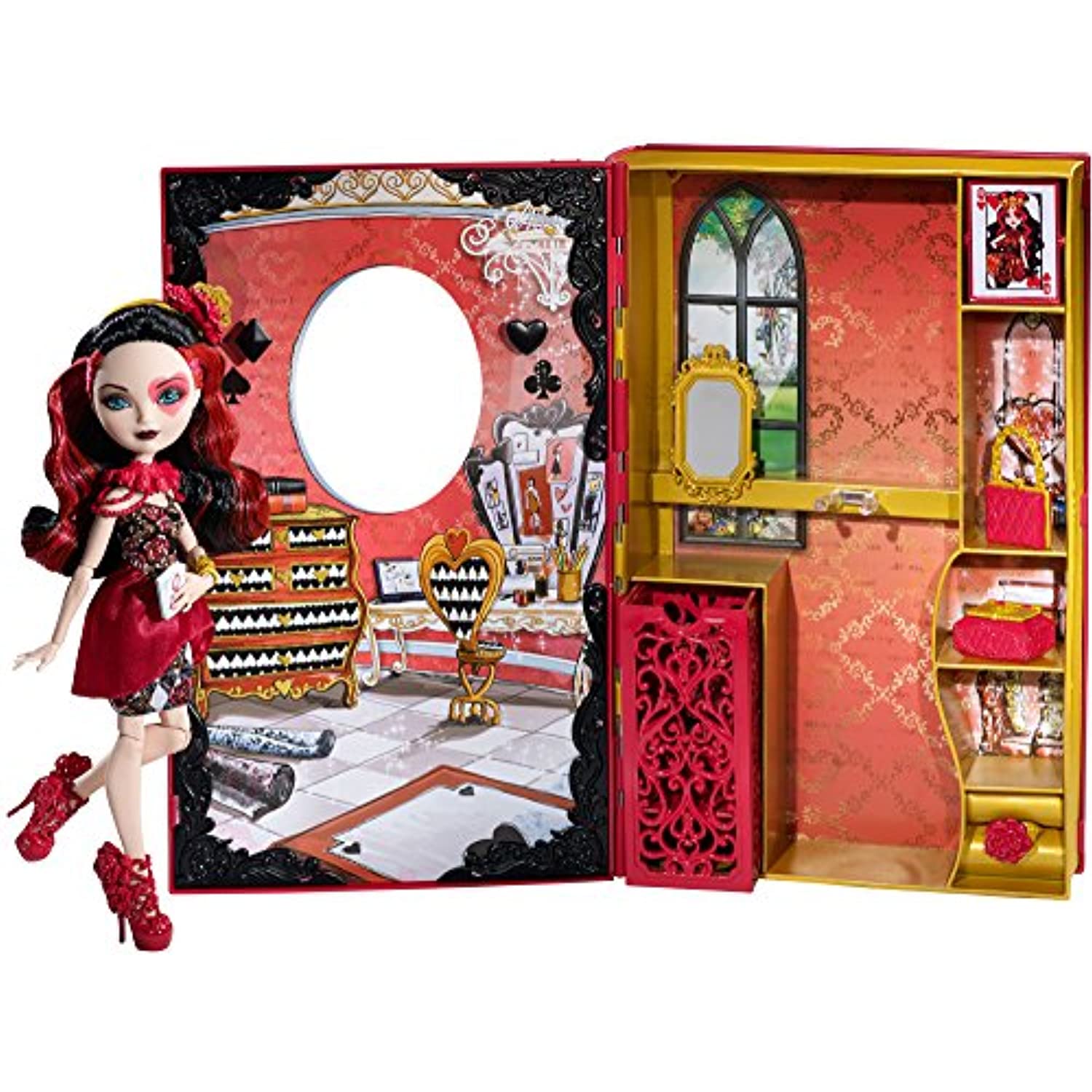 Ever After High LIZZIE HEARTS Spring Unsprung Book Playset with