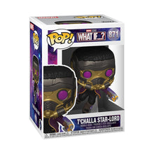 Load image into Gallery viewer, Funko POP! Marvel Studios What If..? T&#39;CHALLA STAR-LORD Figure #871 w/ Protector