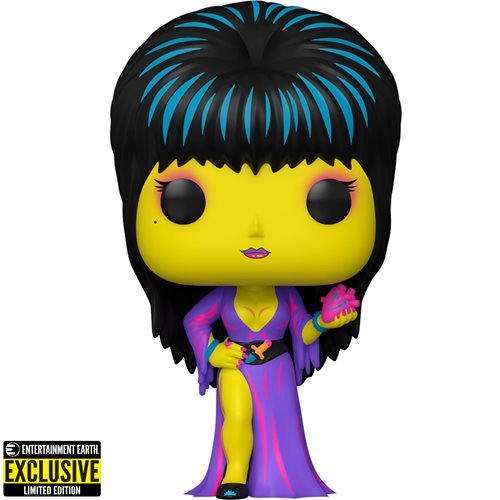Funko POP Elvira Black Light Figure - Special Edition w/ Protector