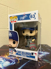 Load image into Gallery viewer, Funko POP! MLB Dodgers CODY BELLINGER Road Uniform Figure #63 w/ Protector