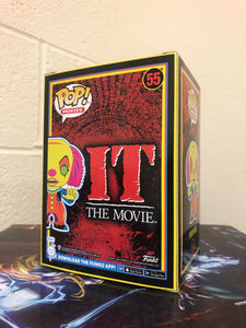 Funko POP! Movies IT PENNYWISE Black Light SPECIAL EDITION #55 w/ Protector