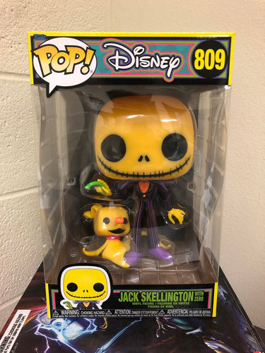 Funko POP! The Nightmare Before Christmas 10 inch JACK and ZERO Blacklight  #809