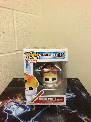 Funko POP! Movies: Ghostbusters Afterlife MINI PUFT on Fire #936 w/ Protector