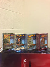 Load image into Gallery viewer, Magic The Gathering Mercadian Masques Deepwood Menace, Disrupter, Rebel Call, Tidal Mastery Theme Deck SET OF 4