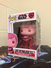 Load image into Gallery viewer, Funko Pop! Star Wars: Valentines - Luke Skywalker &amp; Grogu Figure w/ Protector