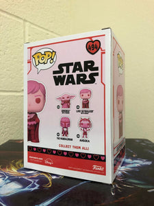 Funko Pop! Star Wars: Valentines - Luke Skywalker & Grogu Figure w/ Protector