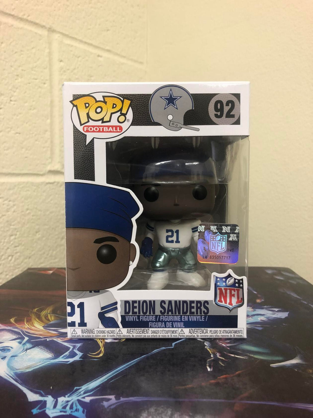Funko POP! NFL DEION SANDERS Cowboys Home Figure #92 w/ Protector