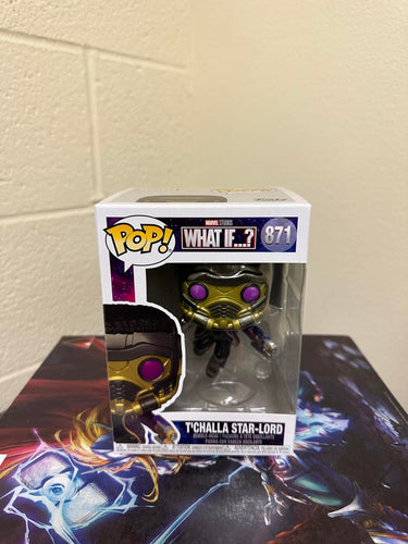 Funko POP! Marvel Studios What If..? T'CHALLA STAR-LORD Figure #871 w/ Protector