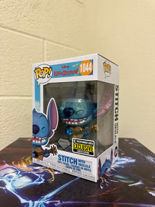 Funko POP! Disney STITCH w/ Ukulele Diamond Glitter Figure #1044 w/ Protector