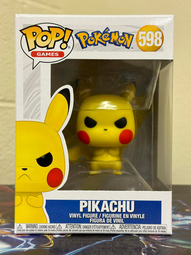 Funko POP! Games: Pokemon GRUMPY PIKACHU Figure #598 w/ Protector