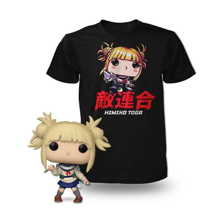 Funko POP and Tee: My Hero Academia Himiko Unmasked Vinyl Figure and Mens T-Shirt GameStop Exclusive